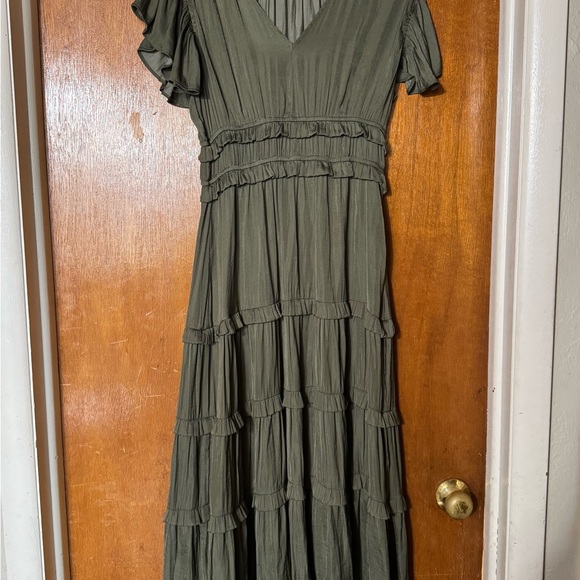 Pinch Dresses & Skirts - Pinch Olive Tiered Maxi Dress